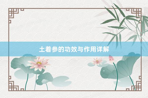 土着参的功效与作用详解